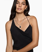 Albion® Pendant in Sterling Silver with Black Onyx and Diamonds