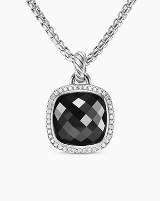 Albion® Pendant in Sterling Silver with Black Onyx and Diamonds