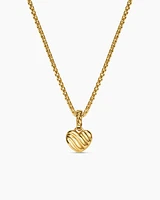 Petite Pavé Heart Amulet in 18K Yellow Gold with Diamonds, 7.4mm