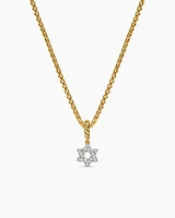 Micro Pavé Star of David Amulet in 18K Yellow Gold with Diamonds, 7.4mm