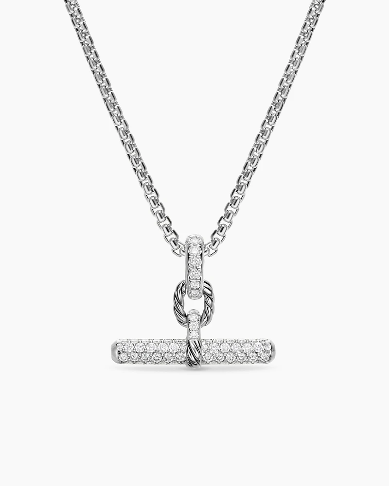 DY Madison® Toggle Pendant in Sterling Silver with Diamonds