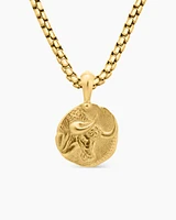 Taurus Amulet in 18K Yellow Gold, 27mm