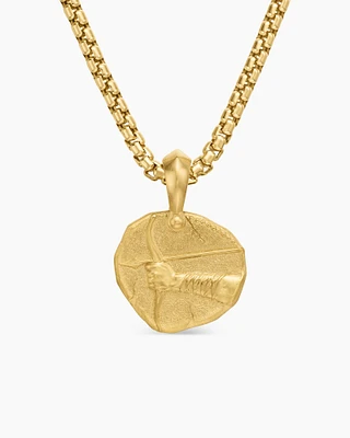 Sagittarius Amulet in 18K Yellow Gold, 27mm