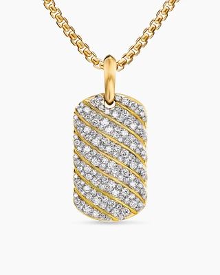 Sculpted Cable Ring in 18K Yellow Gold with Diamonds