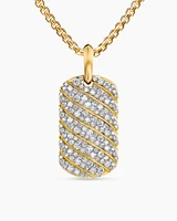 Sculpted Cable Ring in 18K Yellow Gold with Diamonds