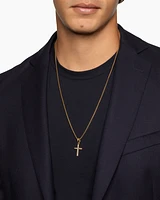 Cross Pendant in 18K Yellow Gold with Diamonds, 24mm