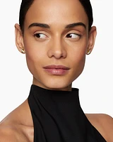 Petite X Stud Earrings in 18K Yellow Gold with Diamonds, 8.4mm