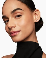 Petite Chatelaine Stud Earrings with 18K Rose Gold and Diamonds, 5mm