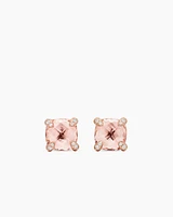 Petite Chatelaine Stud Earrings with 18K Rose Gold and Diamonds, 5mm