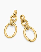DY Mercer® Circular Drop Earrings in 18K Yellow Gold with Diamonds, 50mm