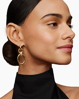 DY Mercer® Circular Drop Earrings in 18K Yellow Gold with Diamonds, 50mm