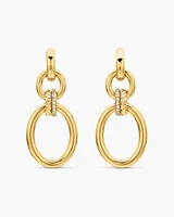 DY Mercer® Circular Drop Earrings in 18K Yellow Gold with Diamonds, 50mm