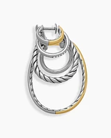 DY Mercer® Multi Hoop Earrings in Sterling Silver with 18K Yellow Gold and Diamonds