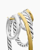 DY Mercer® Multi Hoop Earrings in Sterling Silver with 18K Yellow Gold and Diamonds