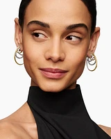DY Mercer® Multi Hoop Earrings in Sterling Silver with 18K Yellow Gold and Diamonds