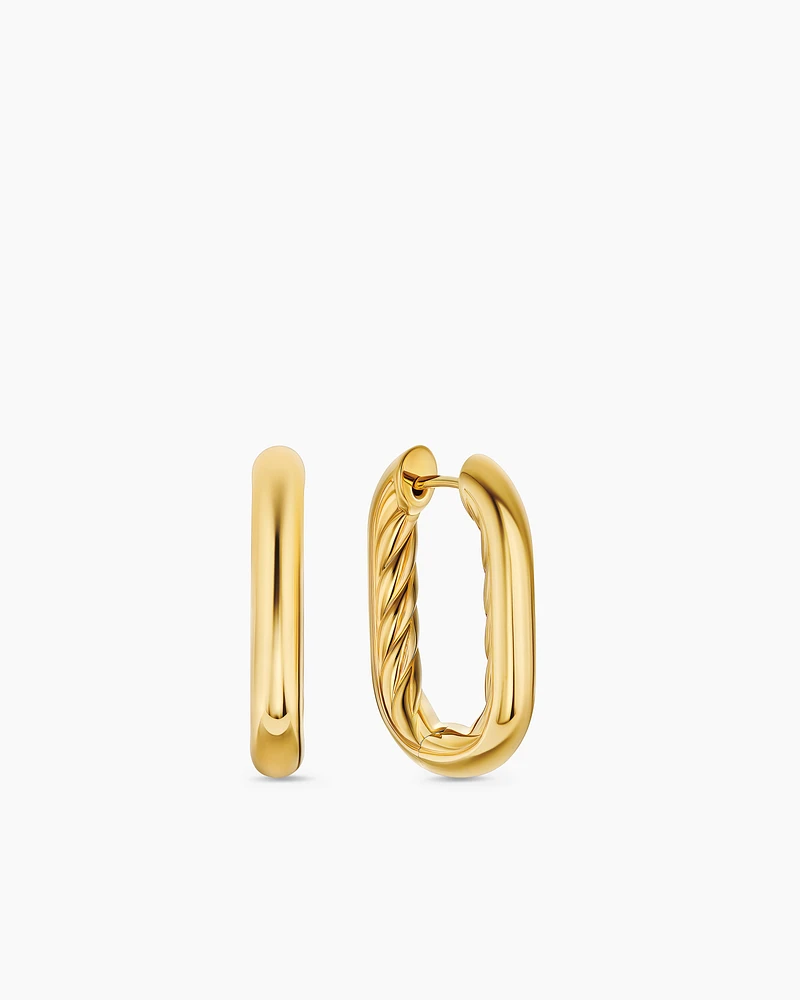 DY Madison® Smooth Hoop Earrings in 18K Yellow Gold, 24.3mm