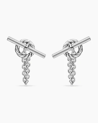 DY Mercer® Bold Toggle Chain Stud Earrings in Sterling Silver, 50.4mm