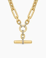 Lexington Chain Necklace in 18K Yellow Gold with Diamonds, 9.8mm