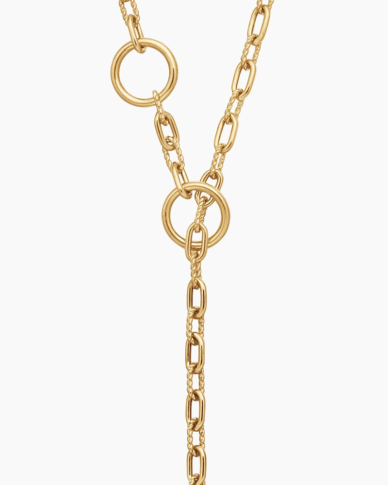 DY Madison® Three Ring Chain Necklace 18K Yellow Gold