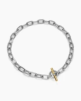 DY Madison® Toggle Chain Necklace in Sterling Silver with 18K Yellow Gold, 11mm