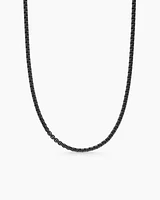 DY Bael Aire Colour Box Chain Necklace in Black Acrylic with 14K Yellow Gold, 2.7mm