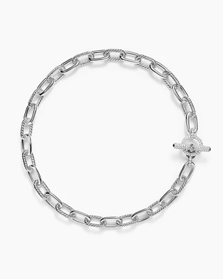 DY Madison® Toggle Chain Necklace in Sterling Silver with Diamonds 11mm