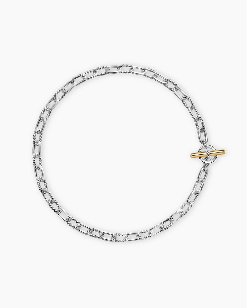 DY Madison® Toggle Chain Necklace Sterling Silver 18K Yellow Gold