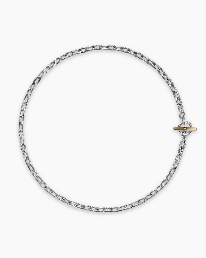 DY Madison® Toggle Chain Necklace Sterling Silver and 18K Yellow Gold, 5.5mm