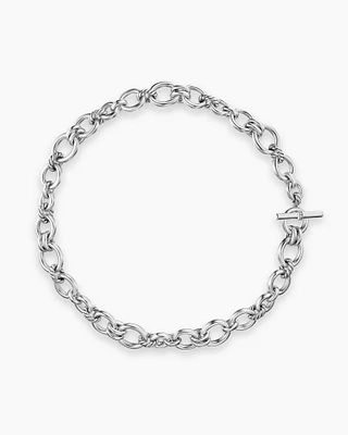 DY Mercer® Chain Necklace Sterling Silver with Diamonds, 8mm