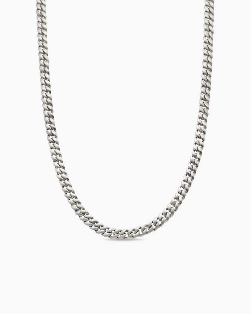 Curb Chain Necklace Sterling Silver, 6mm