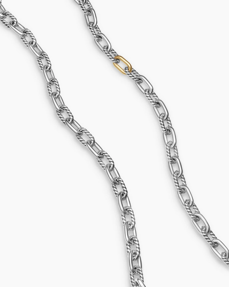 DY Madison® Chain Necklace in Sterling Silver with 18K Yellow Gold