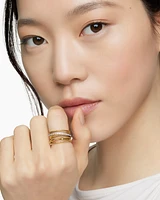 Crossover Ring 18K Yellow Gold with Diamonds, 12mm