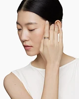 Crossover Band Ring Sterling Silver with 18K Yellow Gold