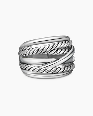 Crossover Ring Sterling Silver, 17mm