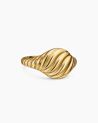 Sculpted Cable Pinky Ring 18K Yellow Gold, 9.7mm