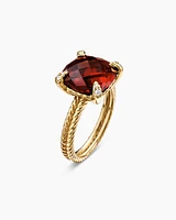 Chatelaine® Ring 18K Yellow Gold with Garnet and Diamonds, 11mm