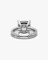 Chatelaine® Ring Sterling Silver with Black Onyx and Diamonds, 11mm
