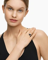 Chatelaine® Ring Sterling Silver with Black Onyx and Diamonds, 11mm