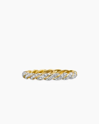 Pavé Petite Band Ring 18K Yellow Gold with Diamonds, 2.8mm