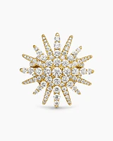 Starburst Ring 18K Yellow Gold with Diamonds, 28mm