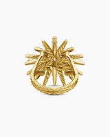 Starburst Ring 18K Yellow Gold with Diamonds, 28mm