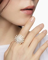 Starburst Ring 18K Yellow Gold with Diamonds, 28mm
