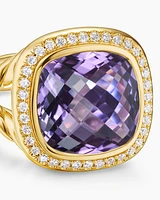 Albion® Ring 18K Yellow Gold with Amethyst and Diamonds