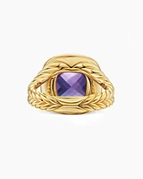 Albion® Ring 18K Yellow Gold with Amethyst and Diamonds