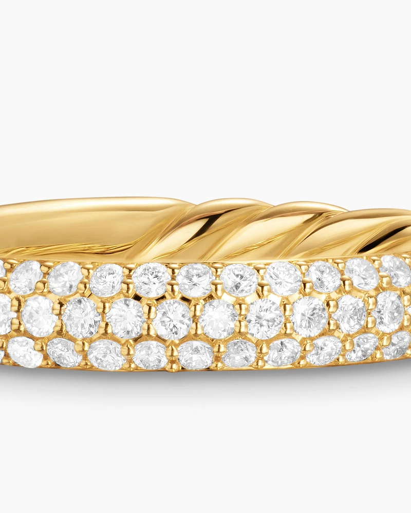 DY Mercer® Pavé Band Ring 18K Yellow Gold with Diamonds, 3.7mm