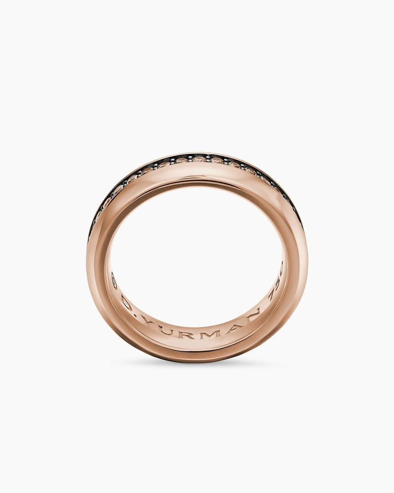Streamline® Band Ring 18K Rose Gold with Cognac Diamonds, 6mm