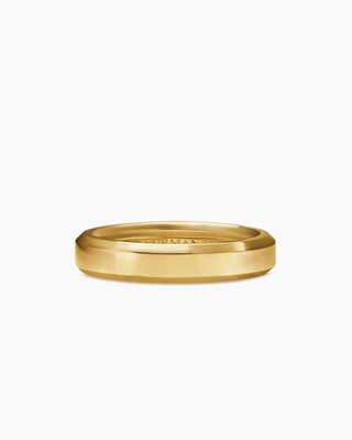 Beveled Band Ring in 18K Yellow Gold