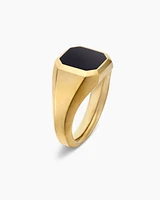 Streamline® Signet Ring 18K Yellow Gold with Black Onyx, 14mm