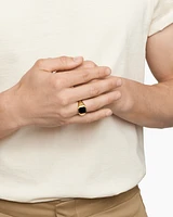 Streamline® Signet Ring 18K Yellow Gold with Black Onyx, 14mm
