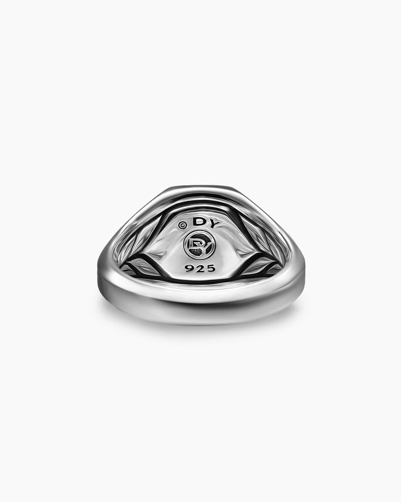 Streamline® Signet Ring Sterling Silver with Black Diamonds